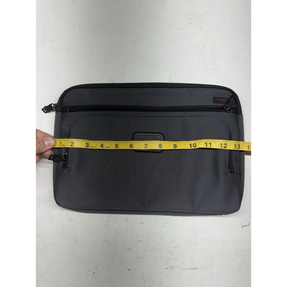 Tumi Alpha Nylon Tech Organizer Pouch Gray 13”x9” Tablet Sleeve Travel Work - Picture 4 of 5